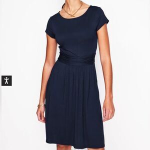 Boden Amelie Jersey Dress Navy Women’s 2P Petite Stretch Pockets
